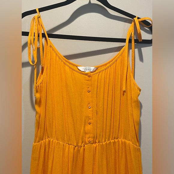 & Other Stories Paris Atelier Orange Viscose Midi Dress with Tie Straps US 8 - Picture 3 of 9